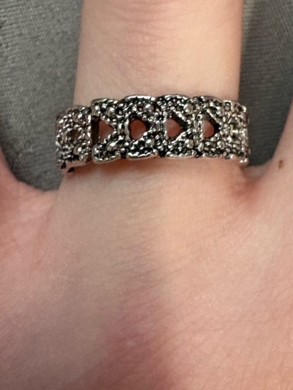 3 for $14 Elegant Silver Link Ring size 8